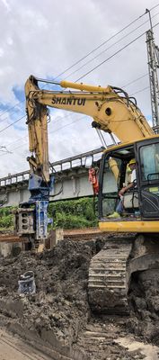 35ton SHANTUI Excavator Side Grip Hydraulic Pile Driver and Smooth Pile Lifting for 6-12M Pile Driver