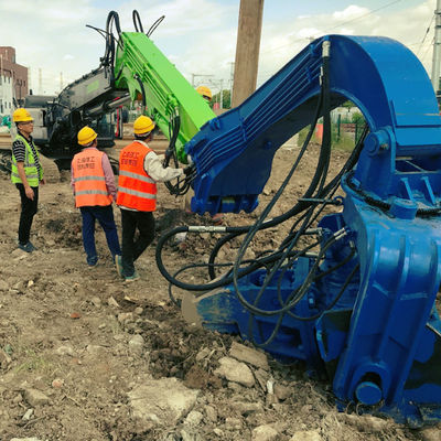 15m Sheet Pile Railway Project Electric Pile Hammer – Vibro & Precision Piling