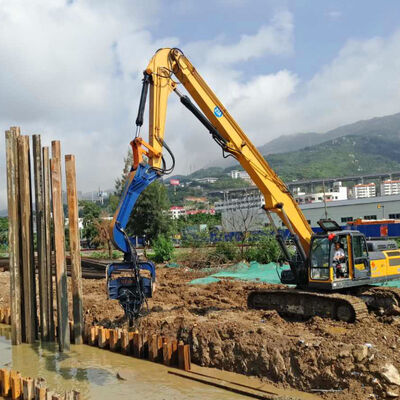 Efficient Pile Driver | Vibration Control Sheath & 30T Excavator Application