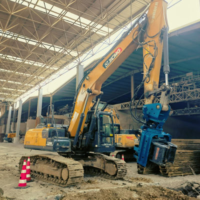 Side Grip Excavator Mounted Hydraulic Vibro Hammer - Space-Saving & High Efficiency For Narrow Construction Projects