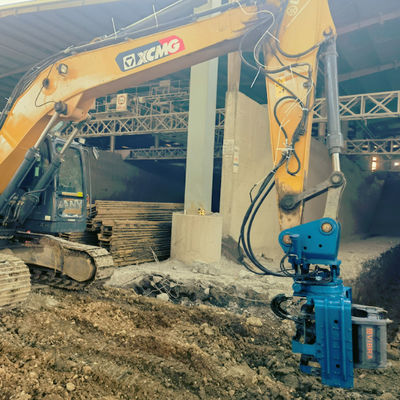 Side Grip Excavator Mounted Hydraulic Vibro Hammer - Space-Saving & High Efficiency For Narrow Construction Projects
