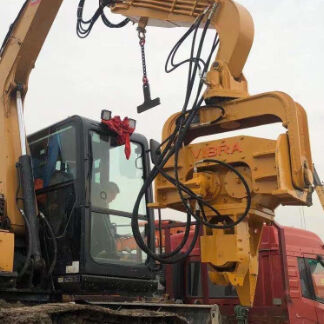 Bate-estacas compatível com 40T | Acessório robusto para escavadeira para construção eficiente